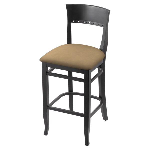 Holland Bar Stool Co 30" Bar Stool, Black Finish, Canter Sand Seat 316030Blk013 - main